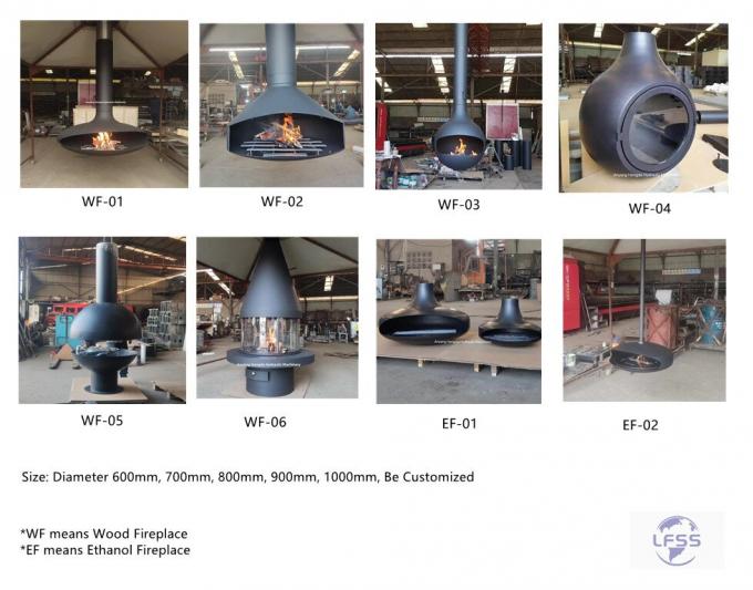 Yüksek Stil Lüks Cam Sanat Döner Şömine Mobilya Karbon Yüksek Kaliteli Siyah Modern Çelik Yuvarlak Mobilya 1