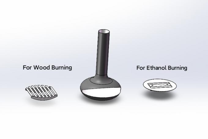 Yüksek Stil Lüks Cam Sanat Döner Şömine Mobilya Karbon Yüksek Kaliteli Siyah Modern Çelik Yuvarlak Mobilya 2