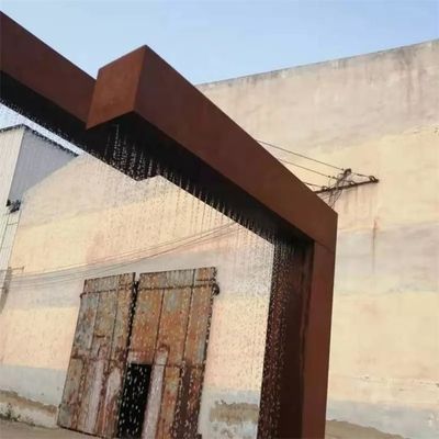 Contemporary Design Double L Metal Water Feature Corten Steel Water Fountain