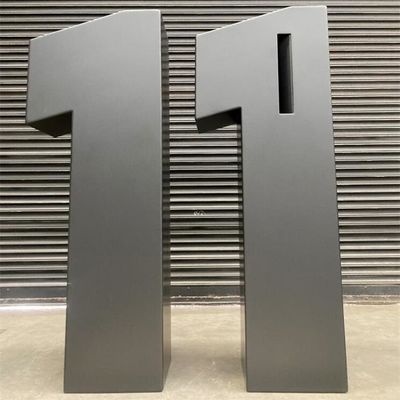 Curbside Home Outdoor Metal Sculptural Numbers Stainless Steel Letterboxes